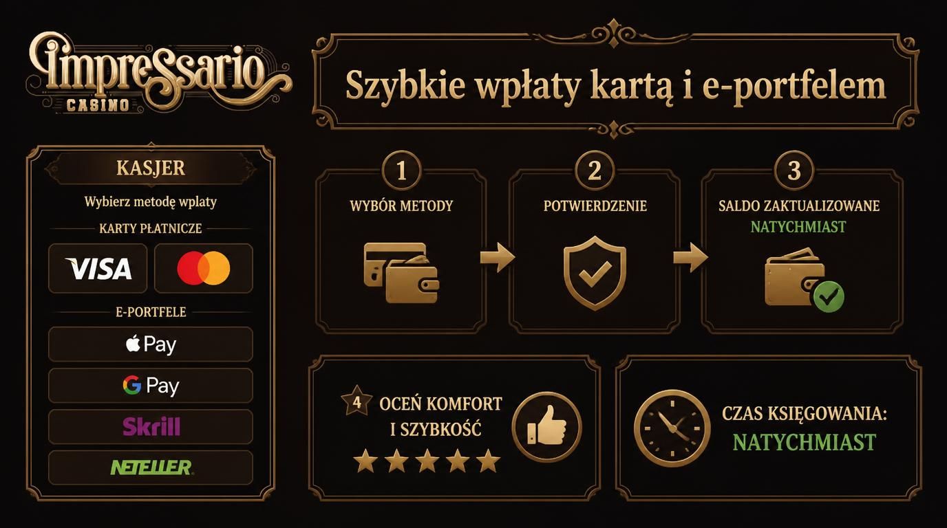 wybór metody wpłaty i szybkie dokonanie przelewu w kasynie